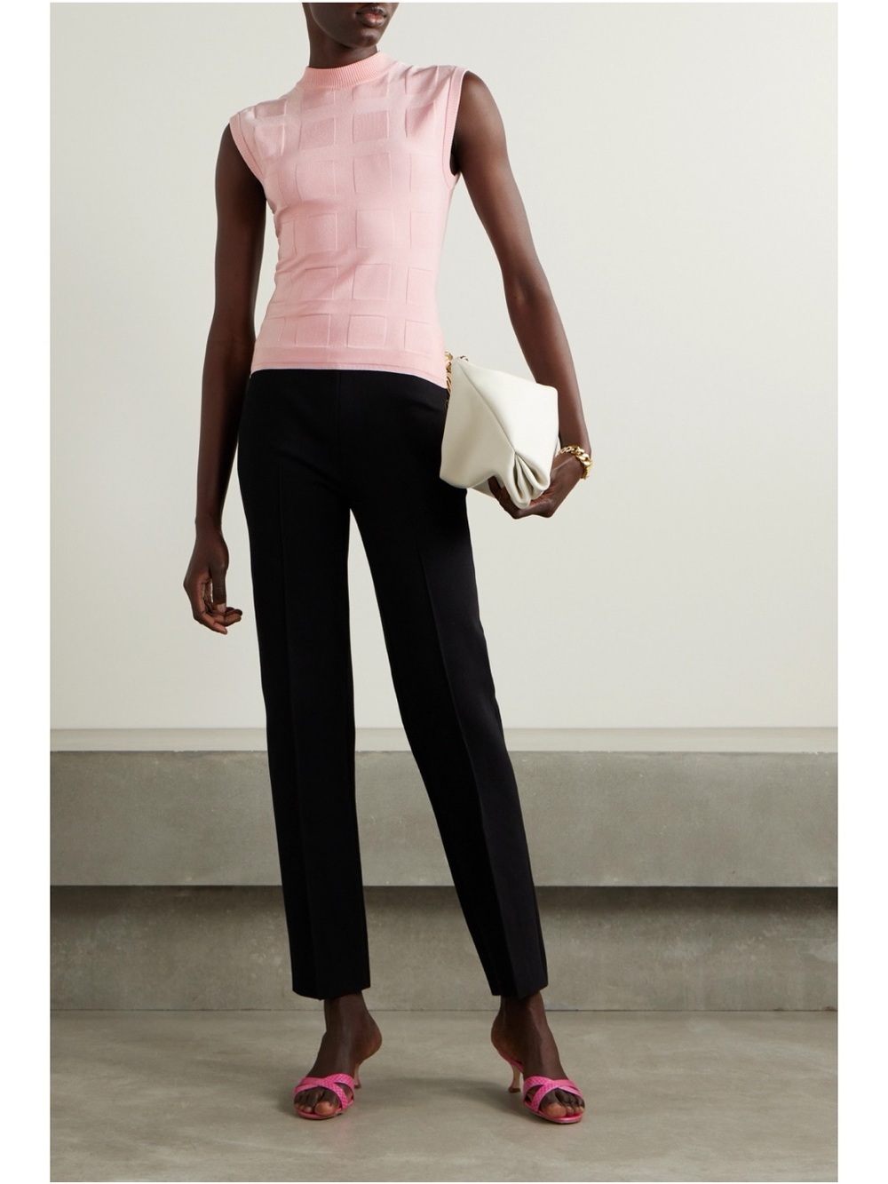 HIGH SPORT / Drea Jacquard-knit Tank In Pink
